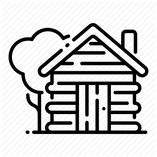 Cabin, Home, House, Rustic, Tree, Wood, Wooden Icon