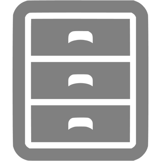 Gray Filing Cabinet Icon
