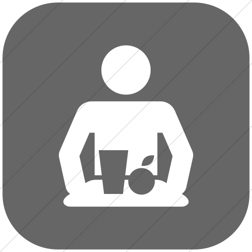 Flat Rounded Square White On Gray Iconathon Cafeteria Icon