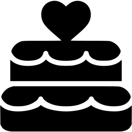 Black Wedding Cake Icon