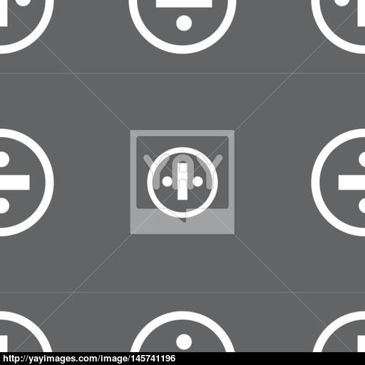 Dividing Icon Sign Seamless Pattern On A Gray Background Vector