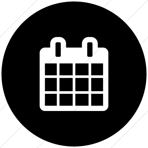 Flat Circle White On Black Bootstrap Font Awesome