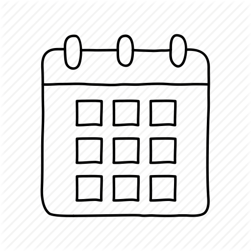 Calendar, Hand Drawn, Monthly Calendar, Note, Notebook, Notepad