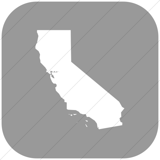 Flat Rounded Square White On Light Gray Us States