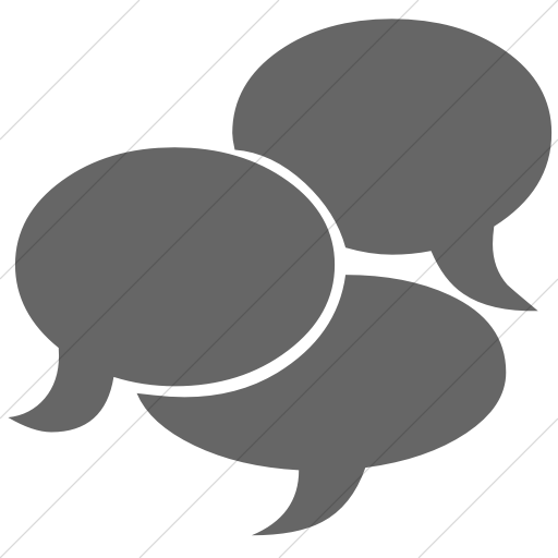 Simple Gray Classica Three Comment Bubbles Icon
