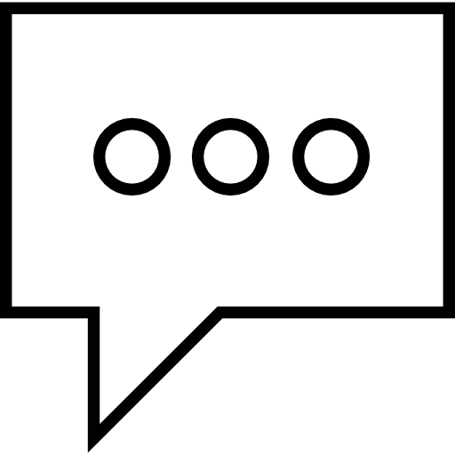 Rectangular Bubble Of Chat With Three Dots, Ios Interface Symbol