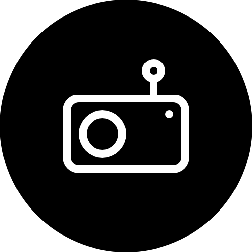 Photo Camera Symbol In Circular Button Icons Free Download