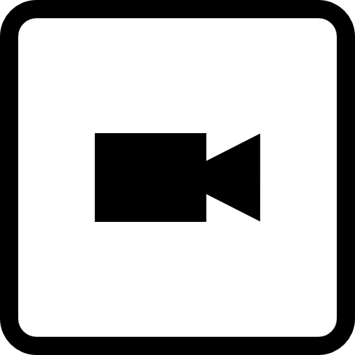 Video Camera Square Button Icons Free Download