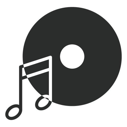 Music Note Disc Flat Icon