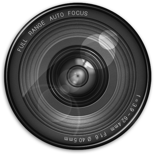 Grey Camera Lens Icon