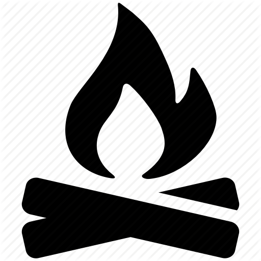 Campfire, Camping, Cooking, Fire, Flame, Hot, Wood Icon