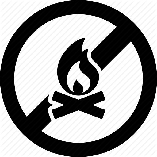 Campfire, Fire, Flame, Forbidden, No, Stop, Warning Icon