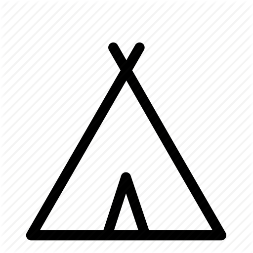 Camping Icons Thick Line'