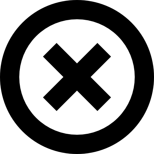 Cross Close Or Delete Circular Interface Button Symbol