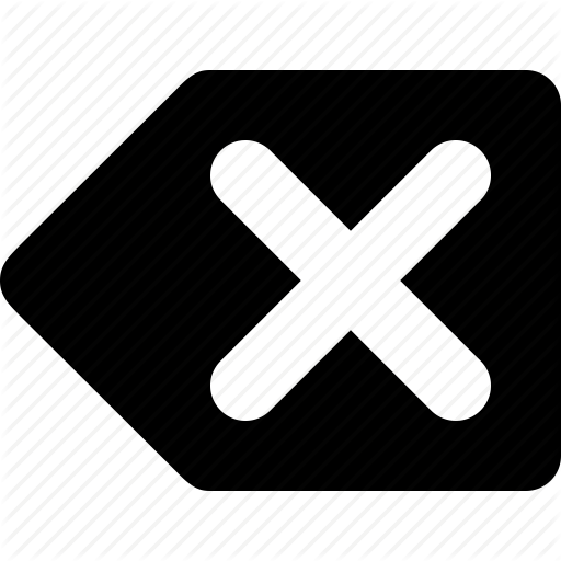 Back, Backspace, Cancel, Delete, Remove, Tag, Undo Icon