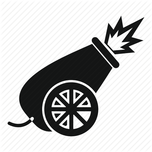 Cannon, Circus, Fire, Gun, Old, War, Wheel Icon