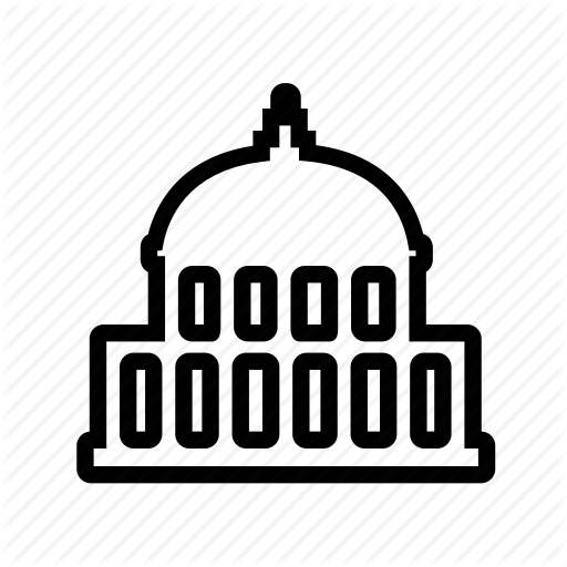 Building, Capitol, Finance, Government Icon