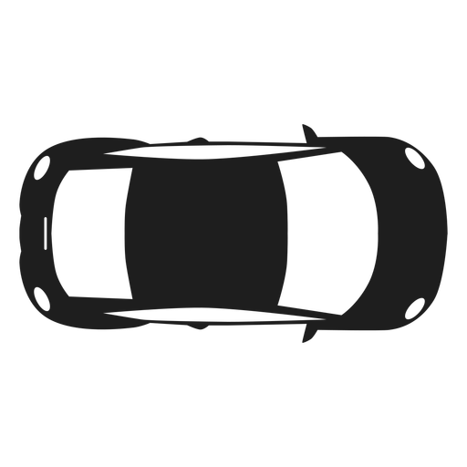 Compact Car Top View Silhouette