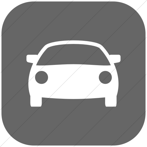 Flat Rounded Square White On Gray Raphael Car Icon