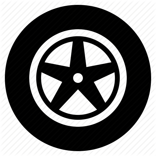 Car Rim, Car Tire, Car Wheel, Star Rim, Star Wheel, Transport Icon