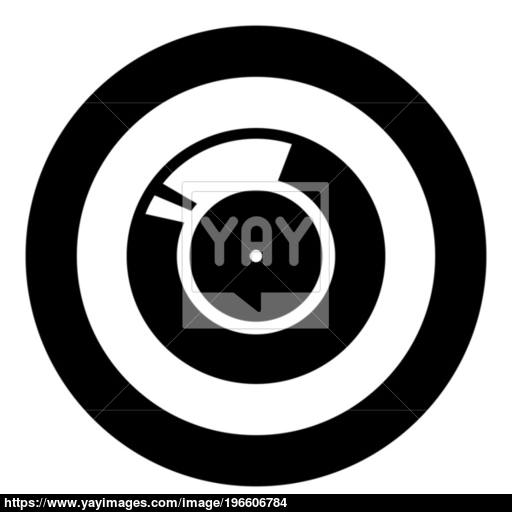 Vinyl Record Retro Sound Carrier Black Icon In Circle Vector