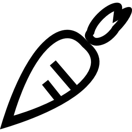 Carrot Outlined Vegetable Icons Free Download