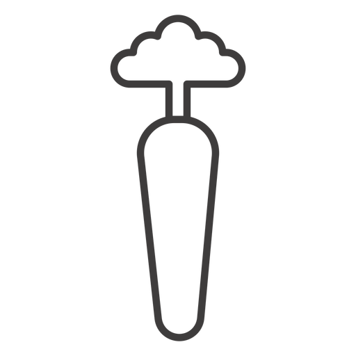 Carrot Vegetable Stroke Icon