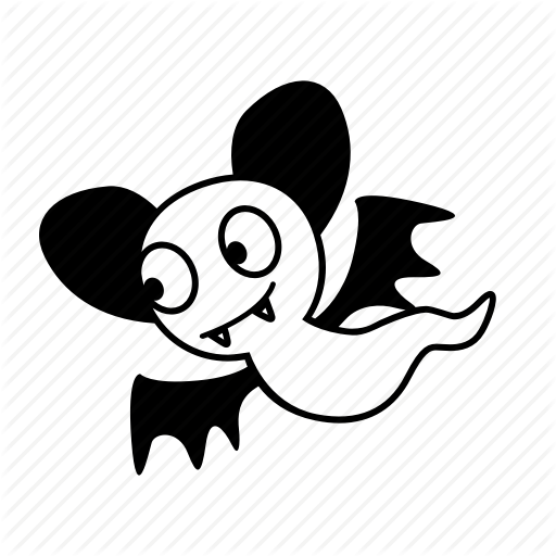 Bat, Cartoon, Character, Fly, Fun, Ghost, Happy Icon