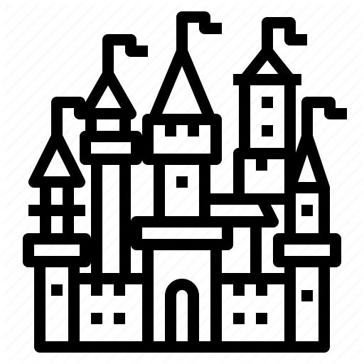 Castle, Disney, Tower Icon