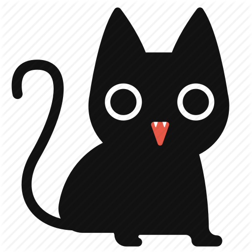 Black Cat, Cartoon, Cat, Cute, Halloween, Horror Icon