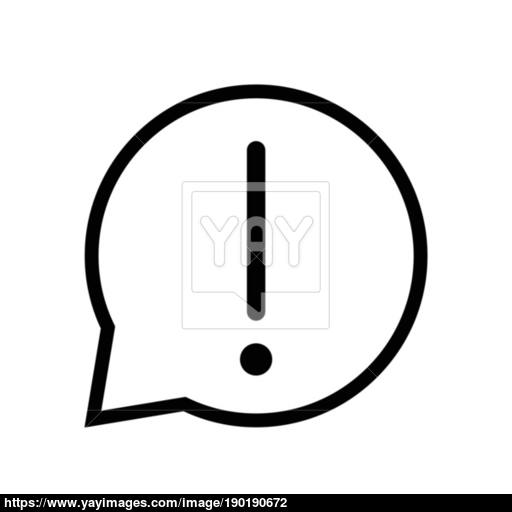 Chat Sign Warning Icon In Speech Bubble