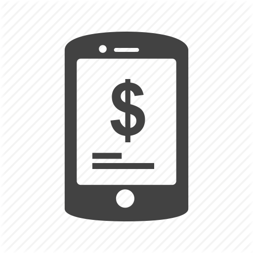 Cell Phone, Coins, Currency, Mobile, Money, Smart Phone Icon