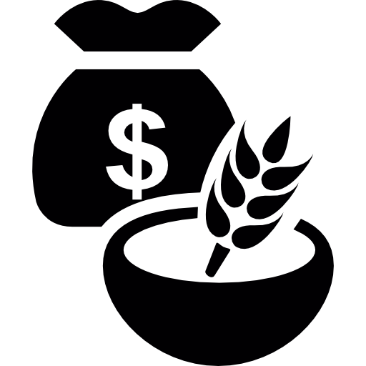 Food Cereal Bowl And A Money Bag Icons Free Download