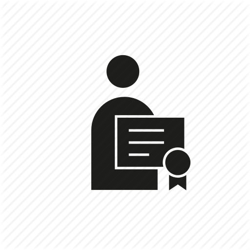 Certificate, Certified, Employee, Person, Train, Trained Icon