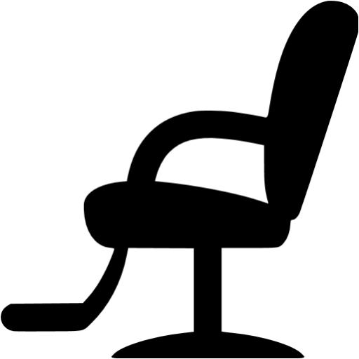 Black Barbers Chair Icon