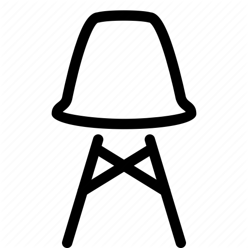 Chair, Eames, Furniture, Kitchen, Modern, Room Icon