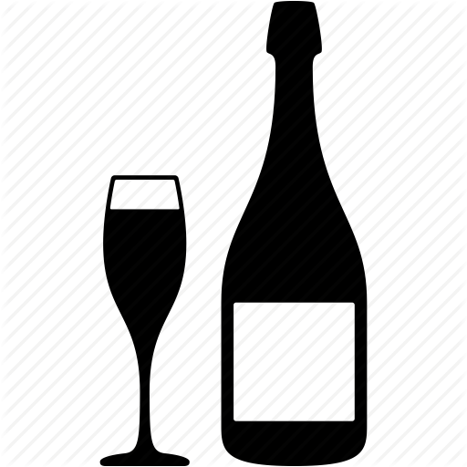 Bottle, Champagne, Drink, Glass, Restaurent, Wine, Wine Cup Icon