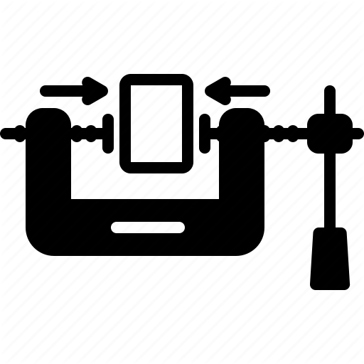 Clampdown, Depress, Press, Squeeze, Stifle Icon