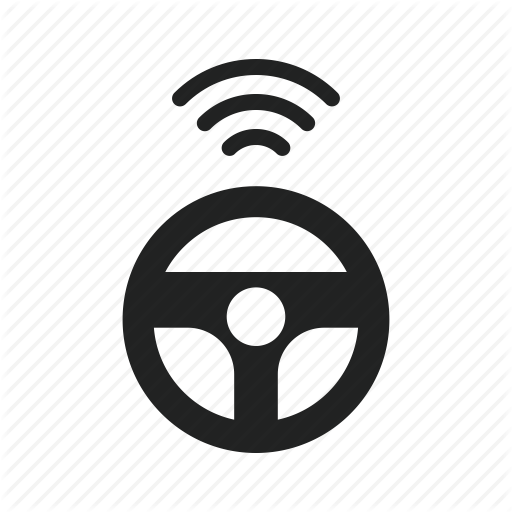 Self Driving Car, Steering Wheel, Tesla Icon