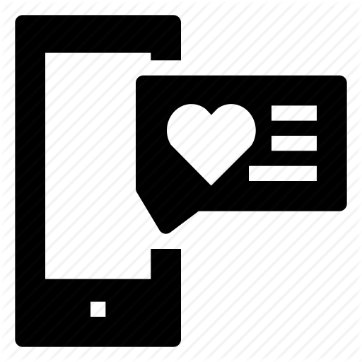 Box, Chat, Heart, Love, Smartphone Icon