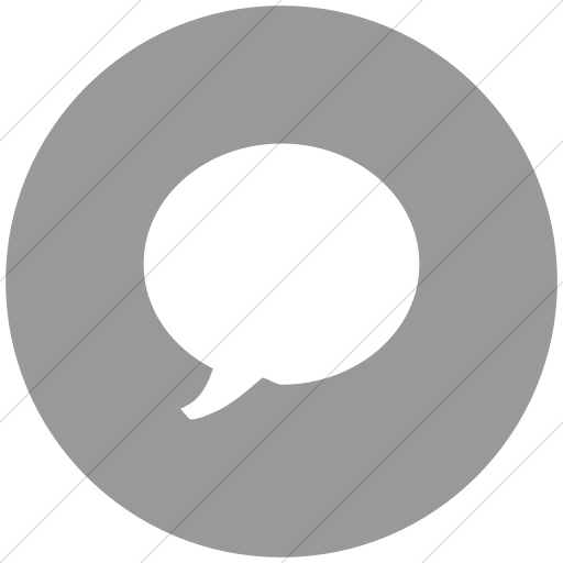 Flat Circle White On Light Gray Broccolidry Chat Bubble