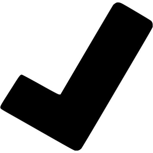 Black Check Mark Icon