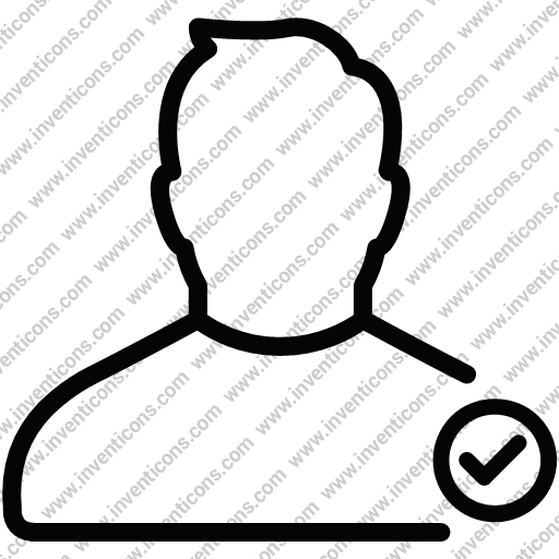 Download User Check,male,man,person,profile,check Icon Inventicons