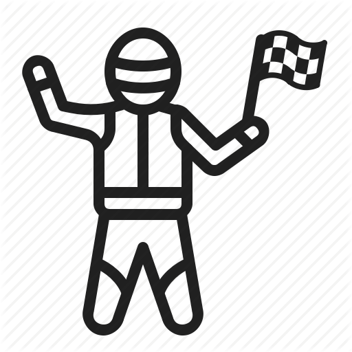 Checkered, Flag, Formula, Racer Icon