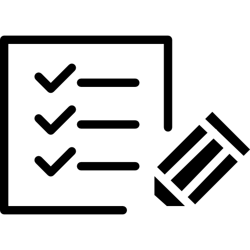 Paper Checklist With Pen Icons Free Download