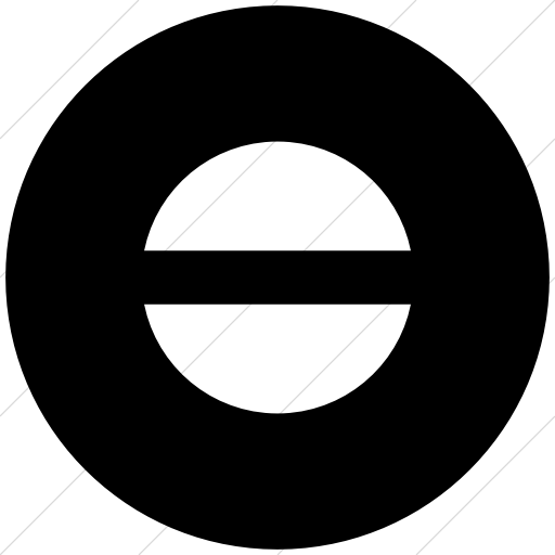 Flat Circle White On Black Ocha Humanitarians Physical