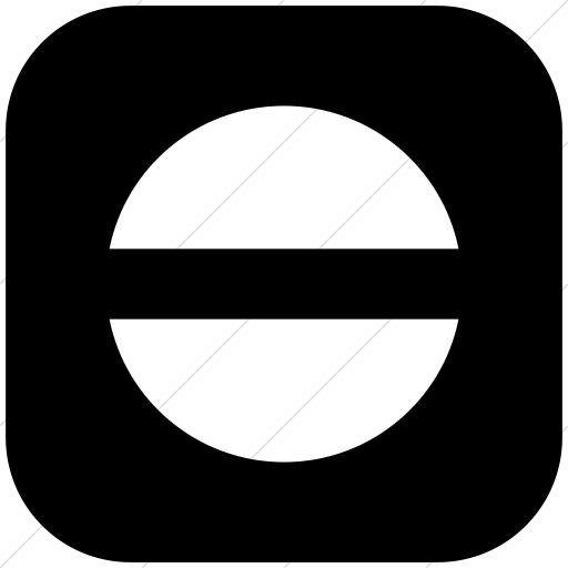 Flat Rounded Square White On Black Ocha Humanitarians