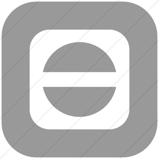 Flat Rounded Square White On Light Gray Ocha