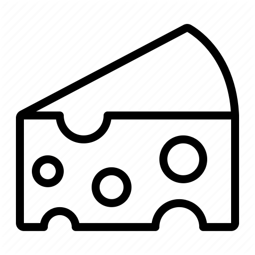 Cheddar, Cheese, Food Icon