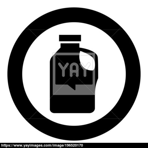 Household Chemicals Icon Black Color In Circle Vector